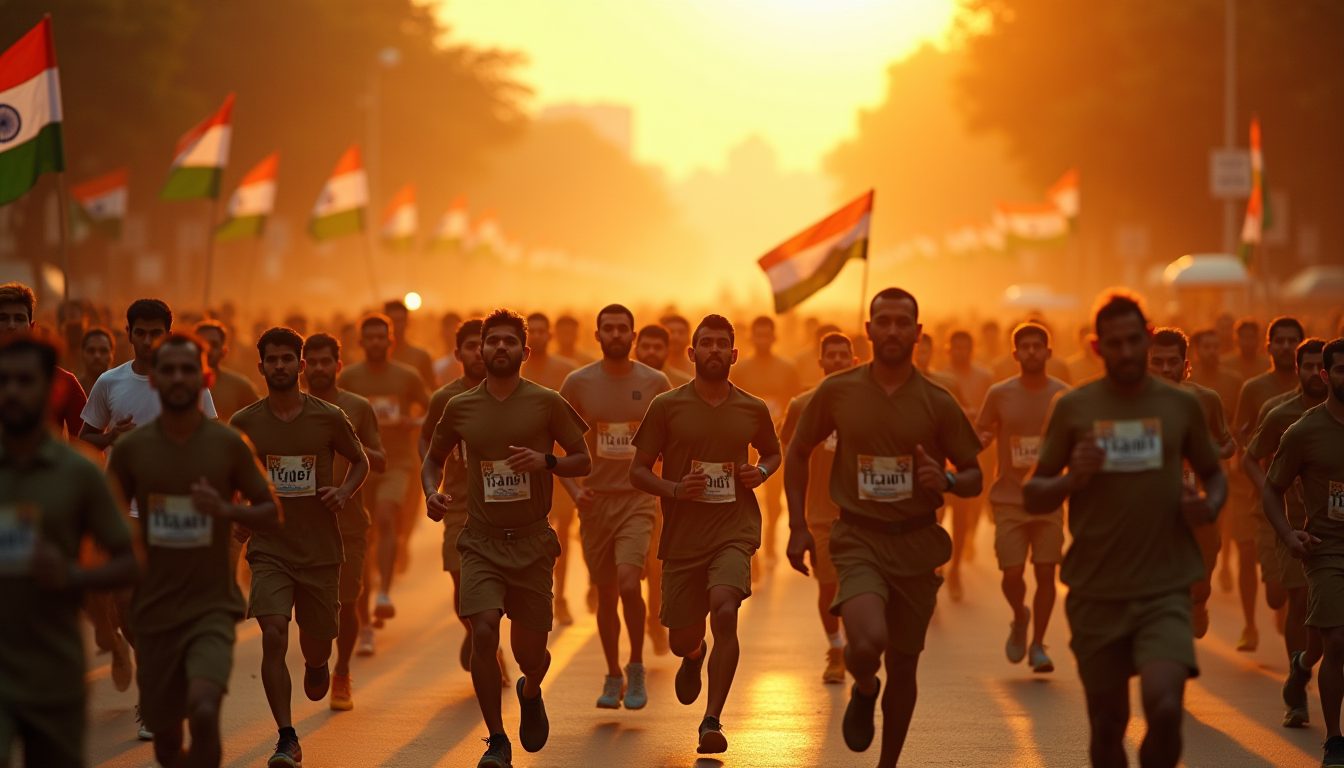 Runners at the start line